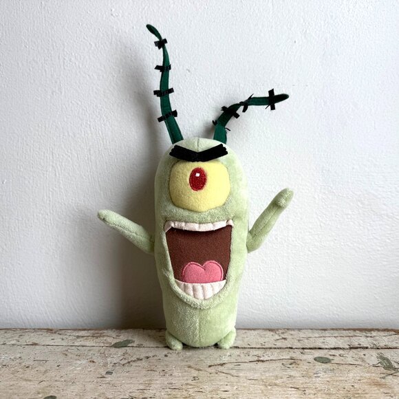 SpongeBob SquarePants 14” Plankton Plush – Universal Studios Toy - Picture 1 of 6